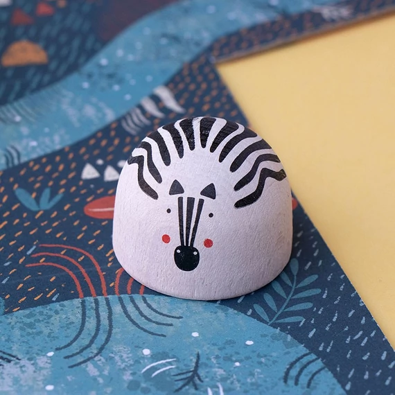 Zebra figura fenntartható fajáték részeként, Szavanna témával